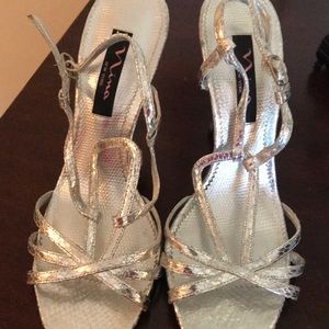 Nina silver leather sandals